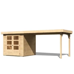 Abri De Jardin En Bois Massif 4,62m² Askola 2 Avec Appentis 280cm – Karibu 8 Abri De Jardin En Bois Massif 4,62m² Askola 2 Avec Appentis 280cm – Karibu -Jardin Abri Boutique abri de jardin en bois massif 462m askola 2 avec appentis 280cm woodfeeling 2