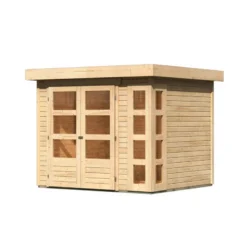 Abri De Jardin En Bois Massif 5,25m² Kerko 3 – Karibu -Jardin Abri Boutique abri de jardin en bois massif 525m kerko 3 woodfeeling 3