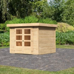 Abri De Jardin Askola 3,5 - 5,95m² En Bois Brut 19mm - Karibu