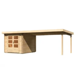 Abri De Jardin En Bois Massif 7,04m² Bastrup 4 Avec Appentis 400cm – Karibu -Jardin Abri Boutique abri de jardin en bois massif 704m bastrup 4 avec appentis 400cm woodfeeling 2