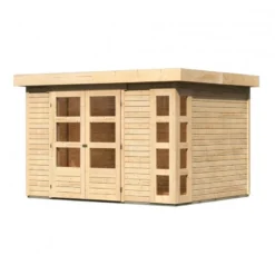 Abri De Jardin En Bois Massif 7,43m² Kerko 5 – Karibu -Jardin Abri Boutique abri de jardin en bois massif 743m kerko 5 woodfeeling 2