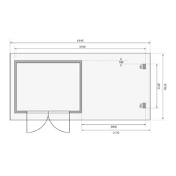 Abri De Jardin En Bois Massif Anthracite 7,04m² Bastrup 3 Avec Appentis 300cm – Karibu -Jardin Abri Boutique abri de jardin en bois massif anthracite 704m bastrup 3 avec appentis 300cm woodfeeling 2