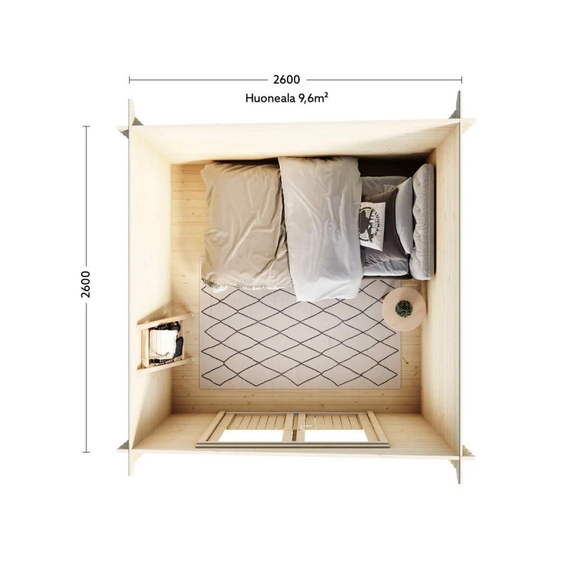 Abri De Jardin En Bois Massif Brut 28mm Karpalo 6,8m² + Plancher - Luoman 2 Abri De Jardin En Bois Massif Brut 28mm Karpalo 6,8m² + Plancher - Luoman – Image 2