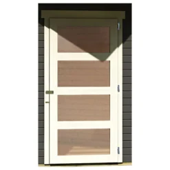 Abri De Jardin En Bois Massif Gris Terre 4,62m² Schwandorf 3 Avec Appentis 280cm – Karibu -Jardin Abri Boutique abri de jardin en bois massif gris terre 462m schwandorf 3 avec appentis 280cm woodfeeling 4