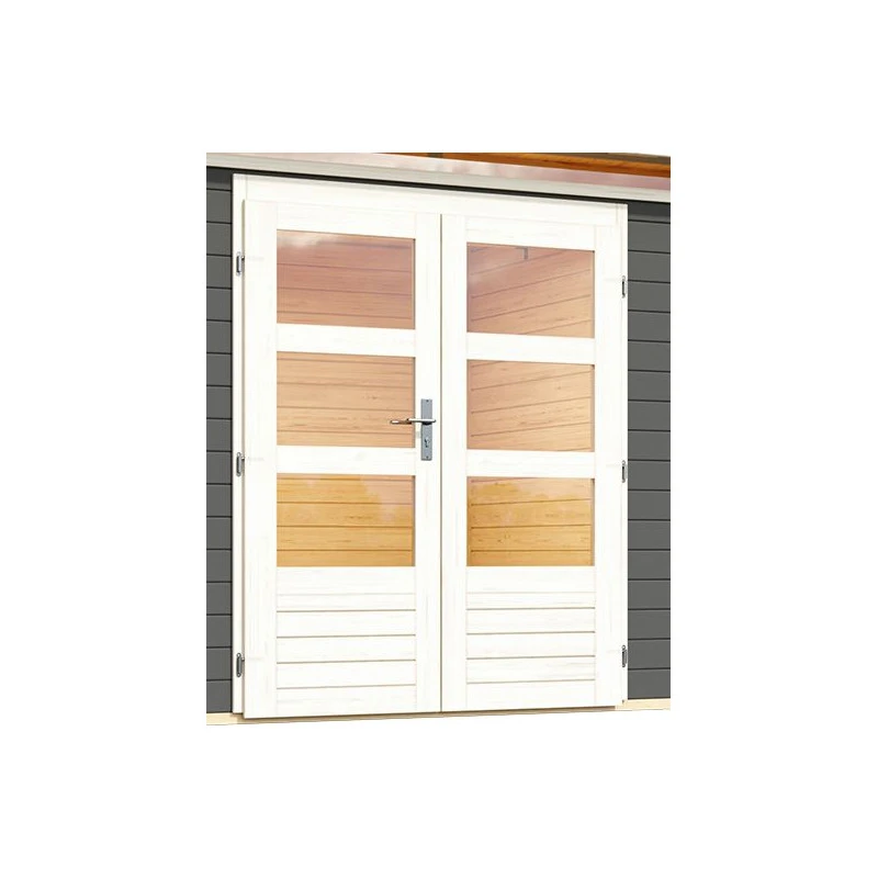 Abri De Jardin En Bois Massif Gris Terre 7,50m² Kastorf 6 Avec Appentis 320cm Et Paroi Arrière – Karibu 4 Abri De Jardin En Bois Massif Gris Terre 7,50m² Kastorf 6 Avec Appentis 320cm Et Paroi Arrière – Karibu – Image 4