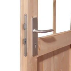 Abri De Jardin En Bois Massif Gris Terre 8,88m² Kastorf 7 Avec Appentis 260cm Et Paroi Arrière – Karibu -Jardin Abri Boutique abri de jardin en bois massif gris terre 888m kastorf 7 avec appentis 260cm et paroi arriere karibu 4