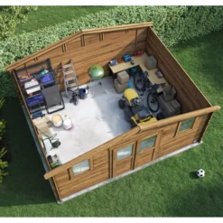 Abri De Jardin En Bois Traité Autoclave 17,6m² - Madriers 28mm - Nicia - Forest Style -Jardin Abri Boutique abri de jardin en bois traite autoclave 176m madriers 28mm nicia 2