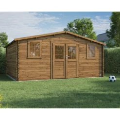 Abri De Jardin En Bois Traité Autoclave 17,6m² - Madriers 28mm - Nicia - Forest Style