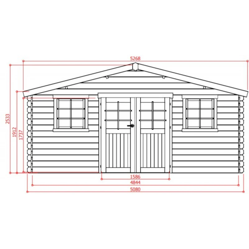 Abri De Jardin En Bois Traité Autoclave 28mm Montreux Avec Double Porte 25,81m² - SOLID 2 Abri De Jardin En Bois Traité Autoclave 28mm Montreux Avec Double Porte 25,81m² - SOLID – Image 2