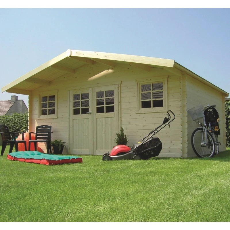 Abri De Jardin En Bois Traité Autoclave 28mm Montreux Avec Double Porte 25,81m² - SOLID 1 Abri De Jardin En Bois Traité Autoclave 28mm Montreux Avec Double Porte 25,81m² - SOLID
