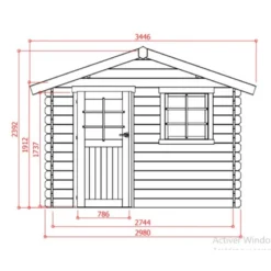 Abri De Jardin En Bois Traité Autoclave 28mm Saran Porte Simple 5,9m² SOLID -Jardin Abri Boutique abri de jardin en bois traite autoclave 28mm saran porte simple 59m solid 2