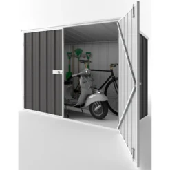 Abri De Jardin En Métal Colorbond Gris 2,02m² Bikestore EASYSHED