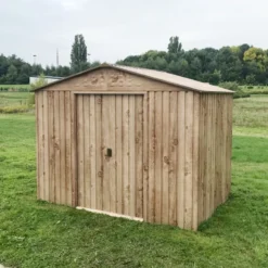 Abri De Jardin En Métal Imitation Bois 4,78m² - DURAMAX