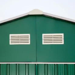 Abri De Jardin En Métal Vert Pin 4,78m² - DURAMAX + Kit D'ancrage -Jardin Abri Boutique abri de jardin en metal vert pin 478m duramax 3