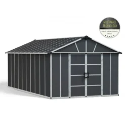 Abri De Jardin En Polycarbonate 21,3m² Avec Plancher YUKON - Palram - Canopia -Jardin Abri Boutique abri de jardin en polycarbonate 213m avec plancher yukon palram 2