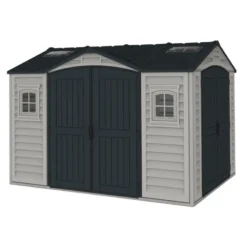 Abri De Jardin En PVC 8,05m² DarkGrey Apex + Kit De Fondation DURAMAX -Jardin Abri Boutique abri de jardin en pvc 805m darkgrey apex duramax kit de fondation 3