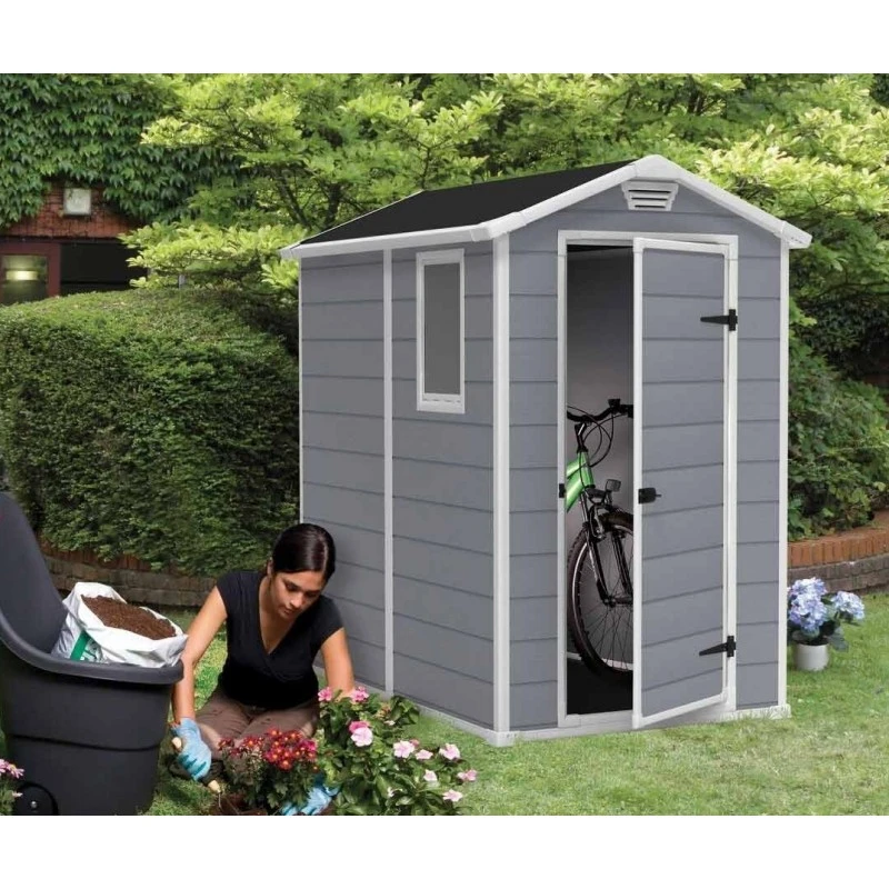 Abri De Jardin En Résine 2,5m² Premium 46 S Gris Clair + Plancher - Keter 2 Abri De Jardin En Résine 2,5m² Premium 46 S Gris Clair + Plancher - Keter – Image 2