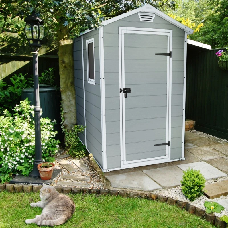 Abri De Jardin En Résine 2,5m² Premium 46 S Gris Clair + Plancher - Keter 4 Abri De Jardin En Résine 2,5m² Premium 46 S Gris Clair + Plancher - Keter – Image 4