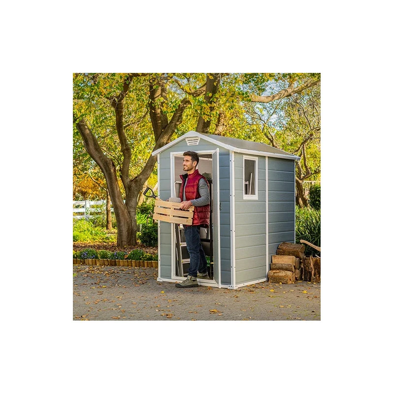 Abri De Jardin En Résine 2,5m² Premium 46 S Gris Clair + Plancher - Keter 1 Abri De Jardin En Résine 2,5m² Premium 46 S Gris Clair + Plancher - Keter