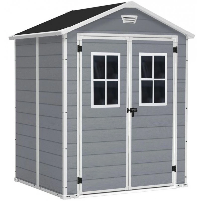 Abri De Jardin En Résine 2,8m² Gris Clair Premium 65 DPF + Plancher Keter 2 Abri De Jardin En Résine 2,8m² Gris Clair Premium 65 DPF + Plancher Keter – Image 2