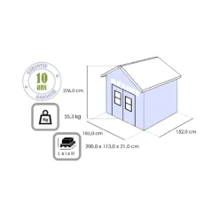 Abri De Jardin En Résine 2,8m² Gris Clair Premium 65 DPF + Plancher Keter 8 Abri De Jardin En Résine 2,8m² Gris Clair Premium 65 DPF + Plancher Keter -Jardin Abri Boutique abri de jardin en resine 28m gris clair premium 65 dpf plancher keter 2