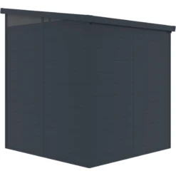 Abri De Jardin En Résine 3,24m² Anthracite Toit Monopente Skylight + Plancher - Jobu -Jardin Abri Boutique abri de jardin en resine 324m anthracite toit monopente skylight plancher jobu 4