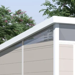 Abri De Jardin En Résine 3,24m² Beige Toit Monopente Skylight + Plancher - Jobu -Jardin Abri Boutique abri de jardin en resine 324m beige toit monopente skylight plancher jobu 2