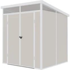 Abri De Jardin En Résine 3,24m² Beige Toit Monopente Skylight + Plancher - Jobu -Jardin Abri Boutique abri de jardin en resine 324m beige toit monopente skylight plancher jobu 5