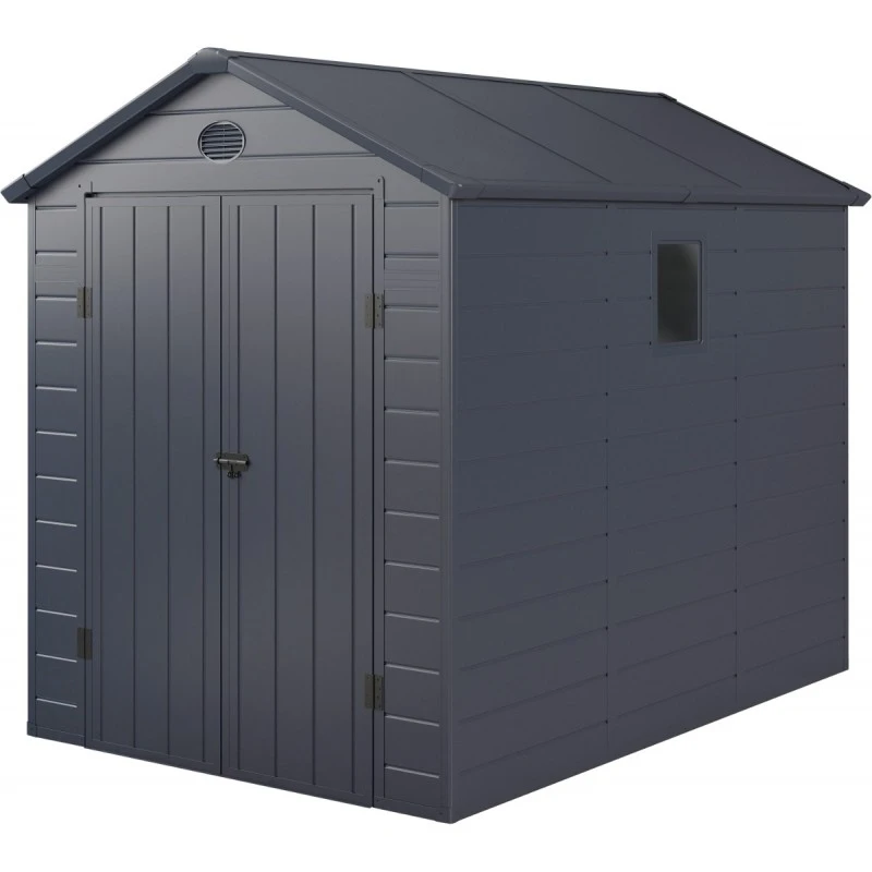Abri De Jardin En Résine Anthracite 5,32m² + Kit De Fondation - JOBU 1 Abri De Jardin En Résine Anthracite 5,32m² + Kit De Fondation - JOBU