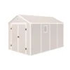 Abri De Jardin En Résine Beige 8,90m² + Kit De Fondation - JOBU
