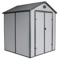 Abri De Jardin En Résine Gris 3,65m² + Kit De Fondation - JOBU -Jardin Abri Boutique abri de jardin en resine gris 365m kit de fondation jobu 5