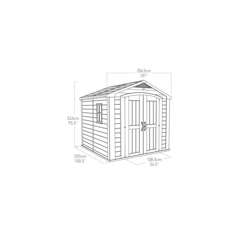 Abri De Jardin En Résine Sydney 6,32m² + Plancher Keter 4 Abri De Jardin En Résine Sydney 6,32m² + Plancher Keter – Image 4