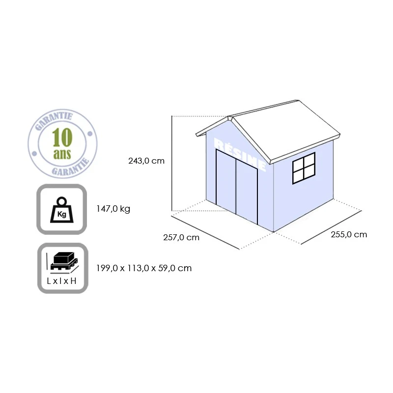 Abri De Jardin En Résine Sydney 6,32m² + Plancher Keter 6 Abri De Jardin En Résine Sydney 6,32m² + Plancher Keter – Image 6