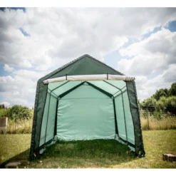 Abri De Jardin En Toile Renforcée Verte Toit 2 Pentes 13,30m² HABRITA -Jardin Abri Boutique abri de jardin en toile renforcee verte toit 2 pentes 1330m habrita 2