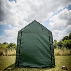 Abri De Jardin En Toile Renforcée Verte Toit 2 Pentes 13,30m² HABRITA -Jardin Abri Boutique abri de jardin en toile renforcee verte toit 2 pentes 1330m habrita 3