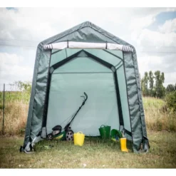 Abri De Jardin En Toile Renforcée Verte Toit 2 Pentes 9,30m² HABRITA -Jardin Abri Boutique abri de jardin en toile renforcee verte toit 2 pentes 930m habrita 3