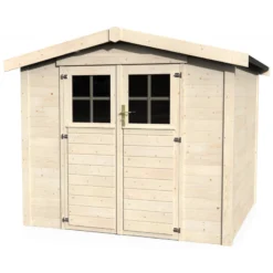 Abri De Jardin Marly 6,14m² En Bois Massif 28mm Avec Double Porte – Décor Et Jardin