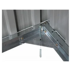 Abri De Jardin Métal 2,54m² WoodTouch Beige + Kit D'ancrage X-METAL -Jardin Abri Boutique abri de jardin metal 254m woodtouch beige kit d ancrage x metal 4