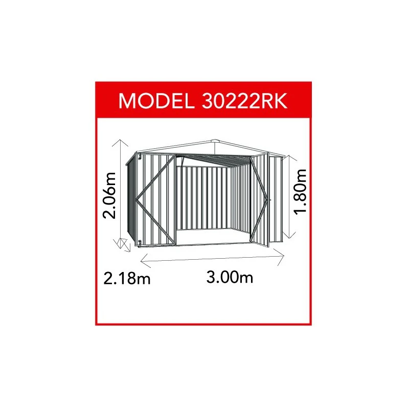 Abri De Jardin En Métal 6,5m² Silver Grey Fraser - ABSCO 3 Abri De Jardin En Métal 6,5m² Silver Grey Fraser - ABSCO – Image 3