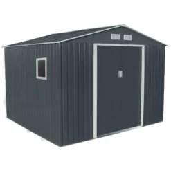 Abri De Jardin Métal 7,06m² PLUS Anthracite + Kit D'ancrage X-METAL