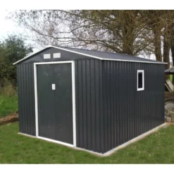 Abri De Jardin En Métal 8,84m² PLUS Anthracite + Kit D'ancrage X-METAL 10 Abri De Jardin En Métal 8,84m² PLUS Anthracite + Kit D'ancrage X-METAL -Jardin Abri Boutique abri de jardin metal 884m plus anthracite kit d ancrage x metal 4