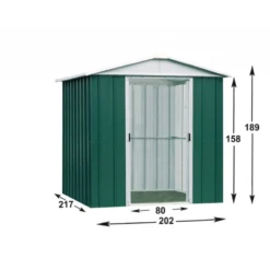 Abri De Jardin Métal Vert 4,38m² + Kit D'ancrage Inclus - YARDMASTER -Jardin Abri Boutique abri de jardin metal vert 438m kit d ancrage inclus yardmaster 4