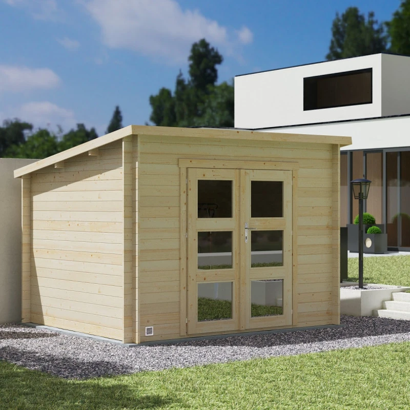 Abri De Jardin Monopente En Bois Massif 7,4m² AMAZONIE – Madriers 28mm – Forest Style 1 Abri De Jardin Monopente En Bois Massif 7,4m² AMAZONIE – Madriers 28mm – Forest Style