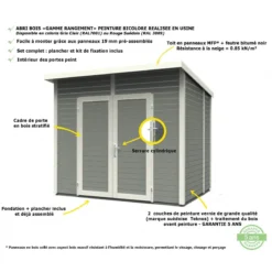 Abri De Jardin Skur 1 2,19m² + Plancher Traité Peint Anthracite Baltic -Jardin Abri Boutique abri de jardin skur 1 219m plancher traite peint anthracite baltic 5