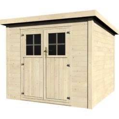 Abri De Jardin Talion 6,35m² En Bois Massif 19mm Avec Double Porte – Décor Et Jardin