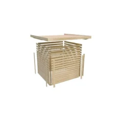 Abri De Jardin Toit Plat 5,95m² Bois Gris 19mm Goldendorf 5 - Karibu 9 Abri De Jardin Toit Plat 5,95m² Bois Gris 19mm Goldendorf 5 - Karibu -Jardin Abri Boutique abri de jardin toit plat 595m en bois vitrifie gris 19mm goldendorf karibu 3