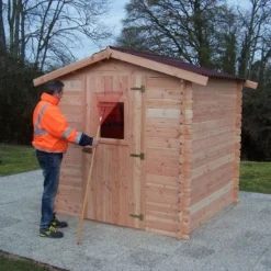 Abri De Jardin En Douglas DUBLIN 4,28m² Madriers 28mm + Couverture Onduline - HABRITA -Jardin Abri Boutique abri dublin 428m en madriers douglas 28mm sans plancher habrita 2