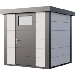 Abri En Acier Galvanisé Gris Blanc 4,3m² Eleganto 2121 Telluria