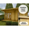 Abri En Bois 19m² Isolation Parois 100mm Traité Marron Gardy Shelter