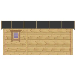 Abri En Bois 19m² Isolation Parois 100mm Traité Marron Gardy Shelter -Jardin Abri Boutique abri en bois 19m isolation parois 100mm traite marron gardy shelter 5